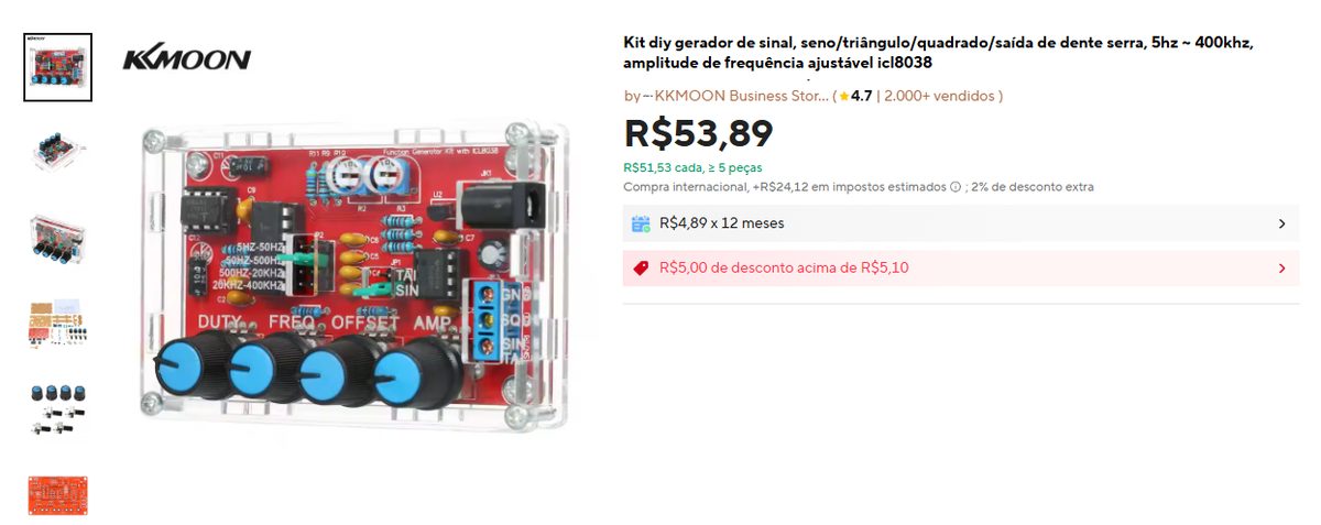 ICL8038-Funktionsgenerator-Bausatz zum Verkauf bei AliExpress