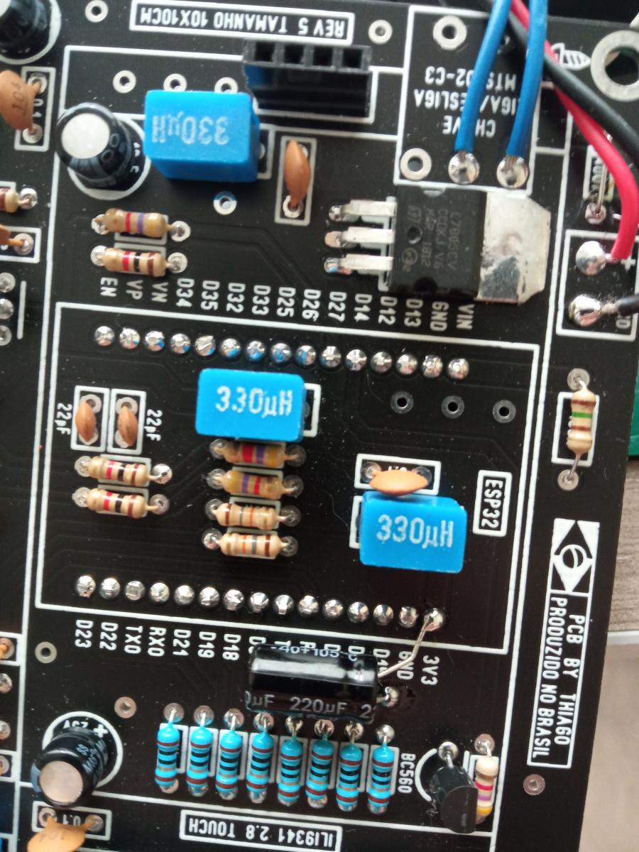 Bottom view of the TFT