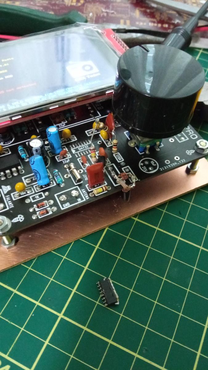 PCB mounted on a base